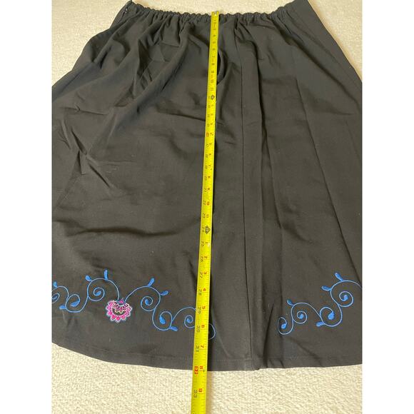 VTG Maggie Barnes Women Embroidered Flower Elastic Waist  Feminine Maxi Skirt 2X - Picture 14 of 14